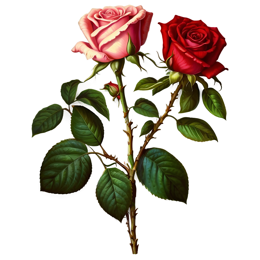 Vintage Rose Png Xhm