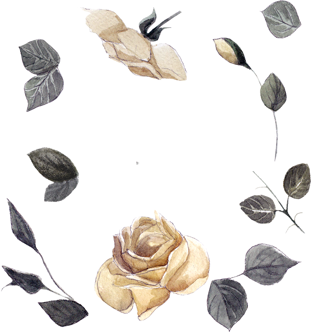 Vintage Rose Sketch Design