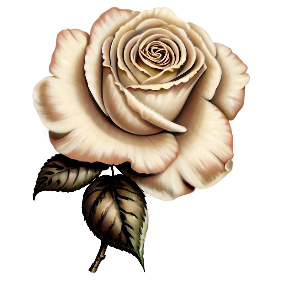 Vintage Rose Tattoo Graphic Png 05252024