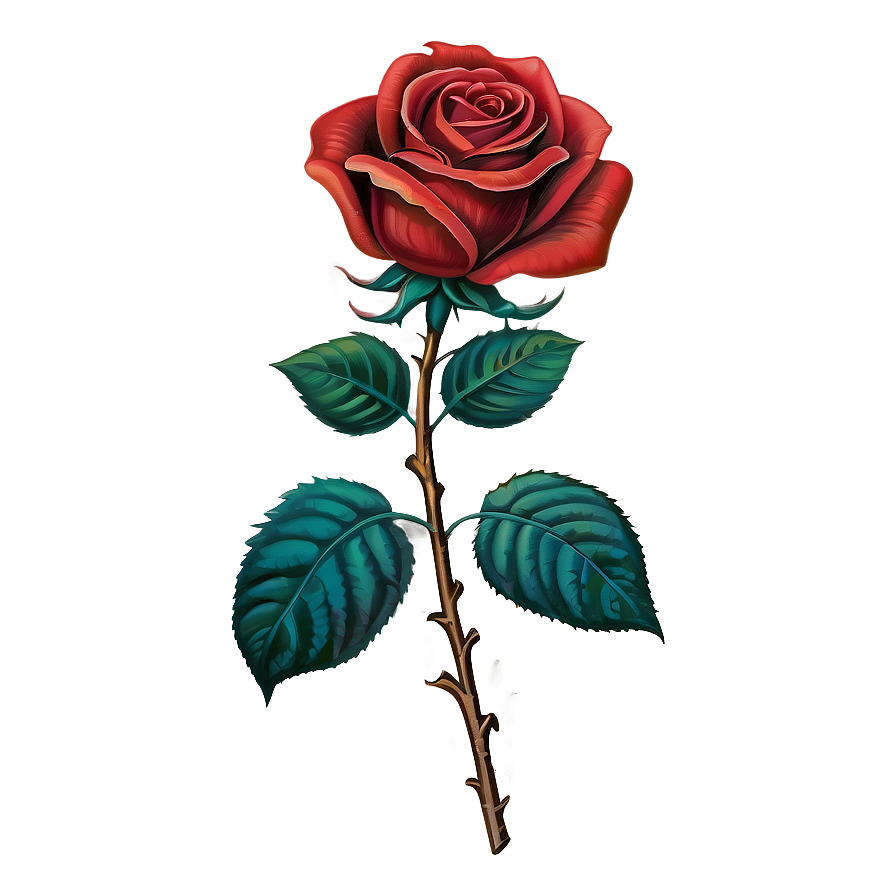 Vintage Rose Tattoo Graphic Png 05252024