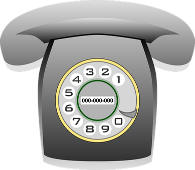 Vintage Rotary Phone Illustration PNG with transparent background