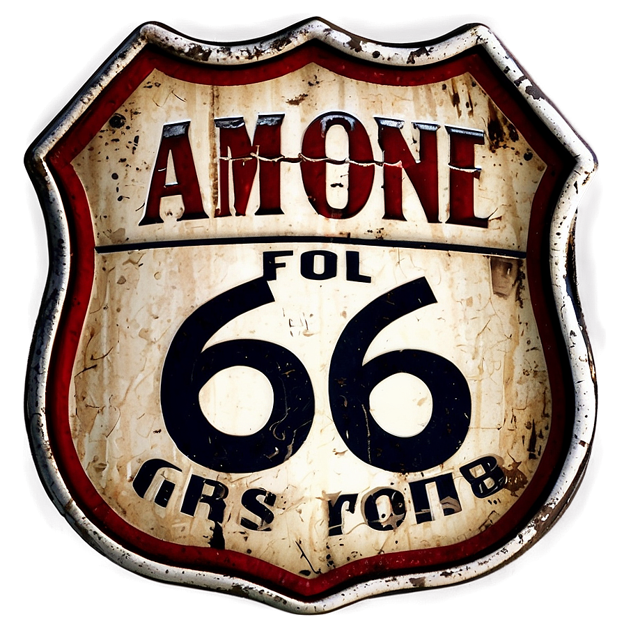 Vintage Route 66 Emblem Png 06212024