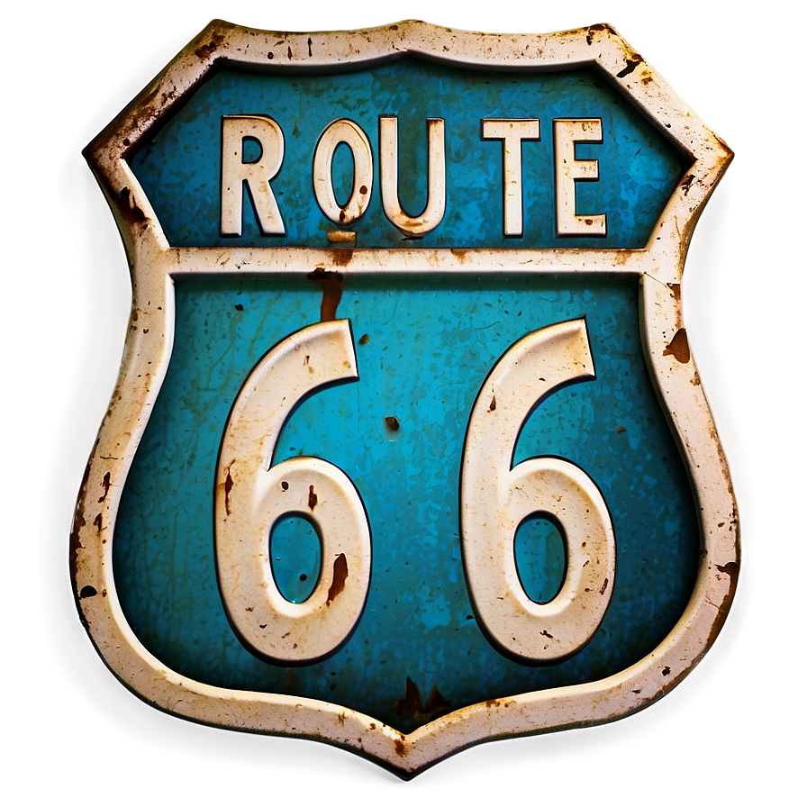 Vintage Route 66 Emblem Png 90