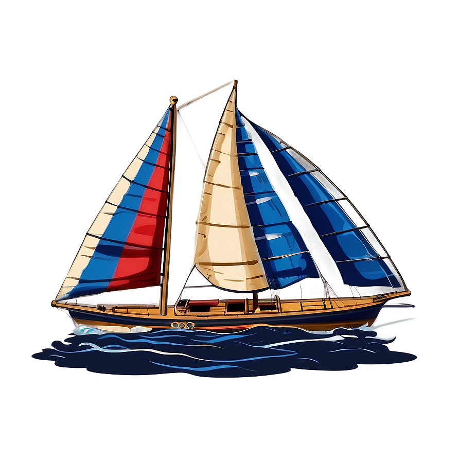 Vintage Sailboat Poster Png 31