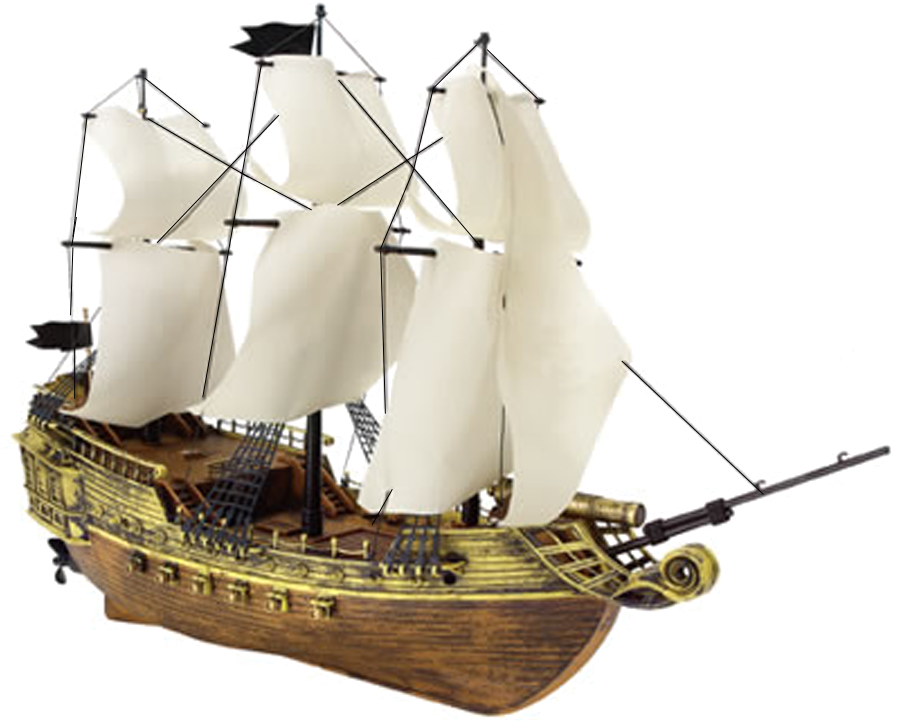 Vintage Sailing Ship Model