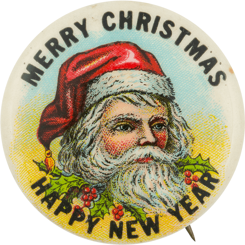 Vintage Santa Claus Christmas New Year Pin