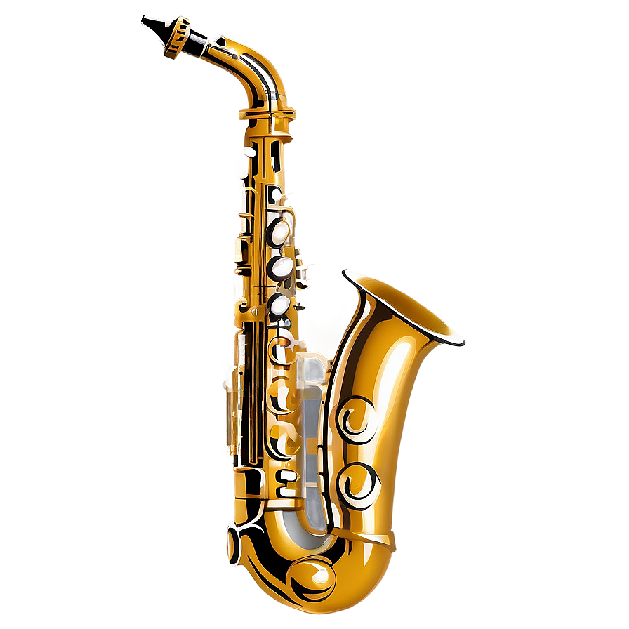 Vintage Saxophone Illustration PNG 46 PNG with transparent background