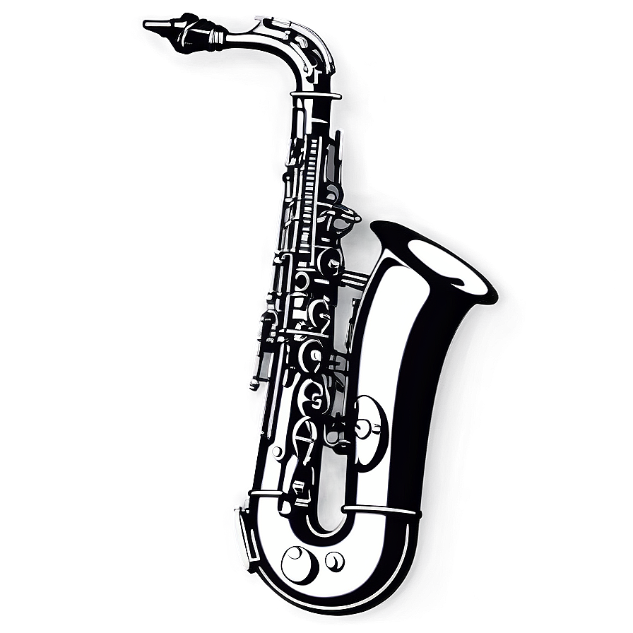 Vintage Saxophone Illustration PNG bao58 PNG with transparent background