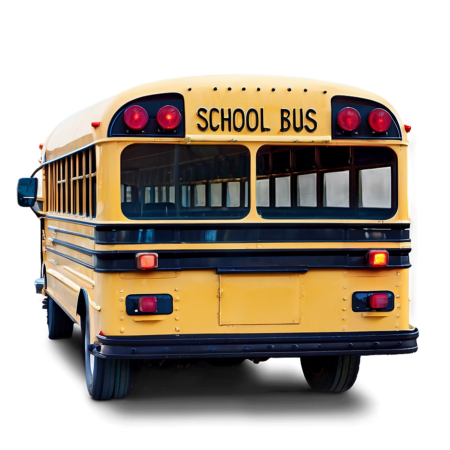 Vintage School Bus Side View PNG dxg PNG image with a transparent background, free high-resolution download
