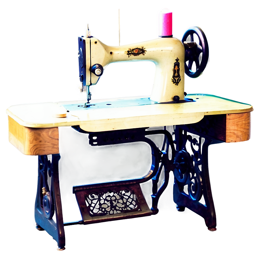 Vintage Sewing Machine PNG slv7 PNG image with a transparent background, free high-resolution download