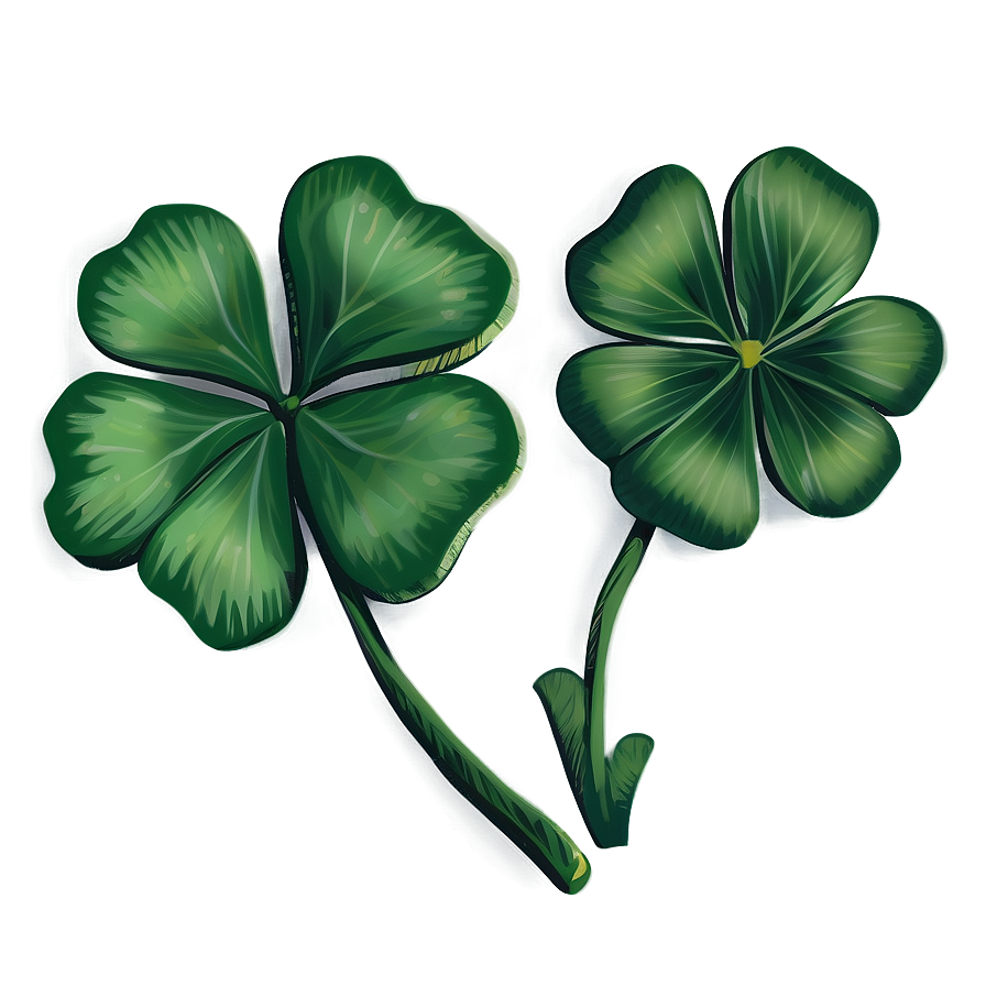 Vintage Shamrock Illustration Png 33