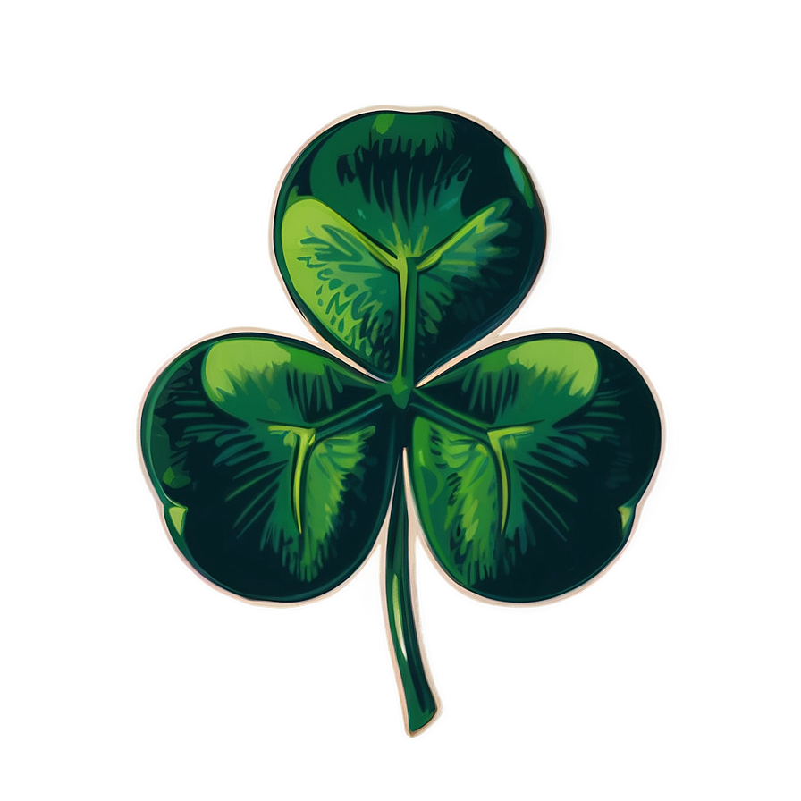 Vintage Shamrock Illustration Png 55