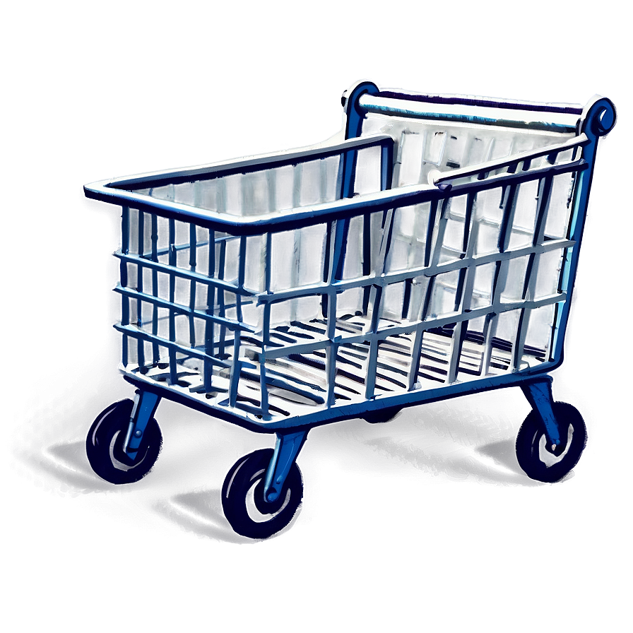 Vintage Shopping Cart Png 05252024