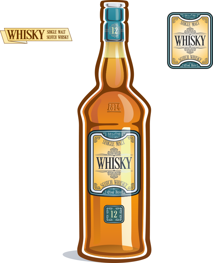 Whisky Beer Wine Liqueur Bottle - Botella De Licor Png, Transparent Png PNG with transparent background