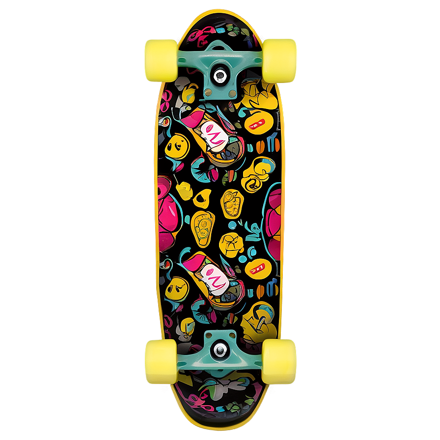 Vintage Skateboard Deck Style Png 11