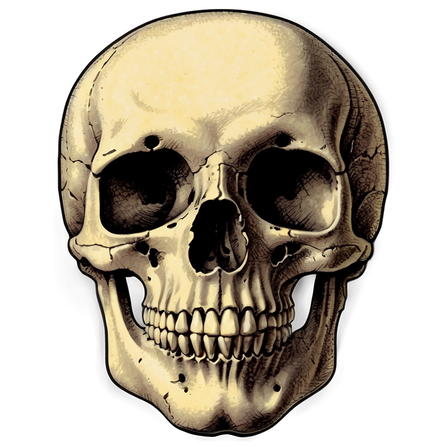 Vintage Skull Graphic Png B