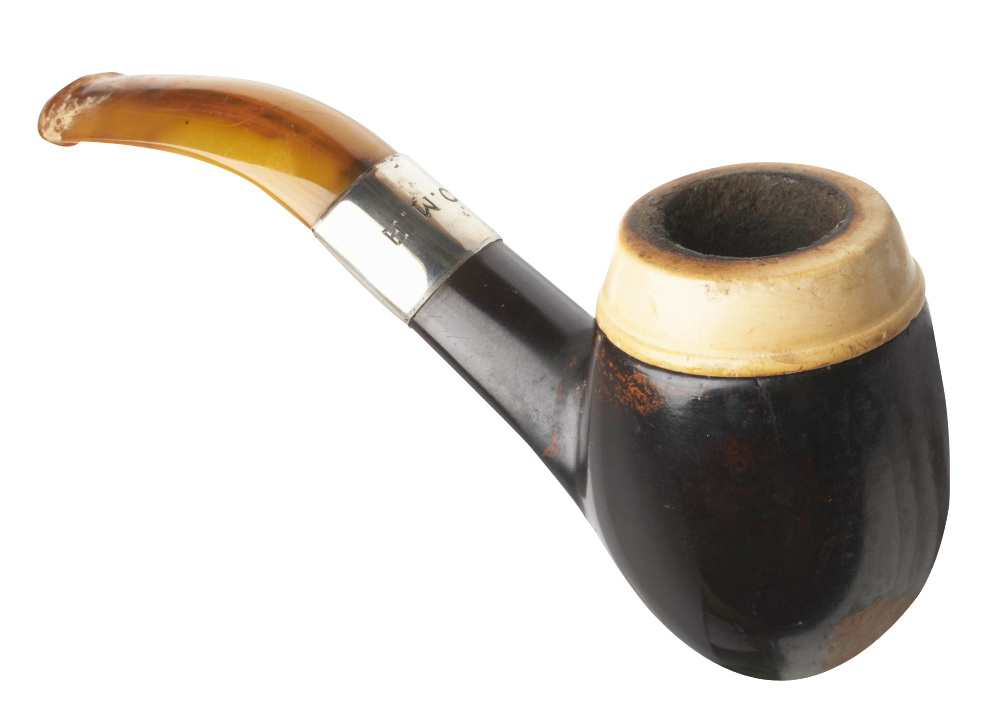Vintage Smoking Pipe PNG with transparent background