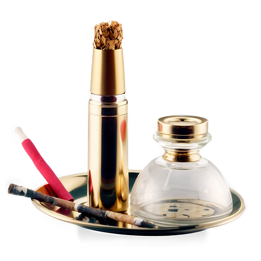 Vintage Smoking Set PNG yxc36 PNG with transparent background