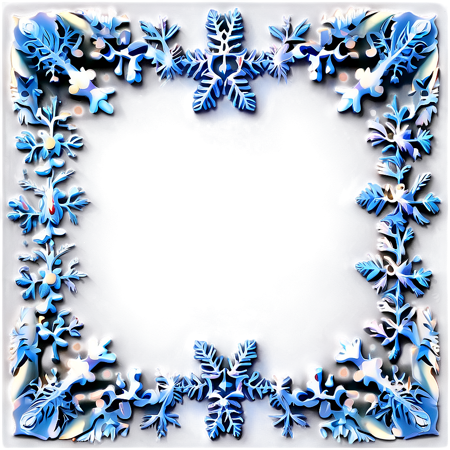 Vintage Snow Border Png Xmh71