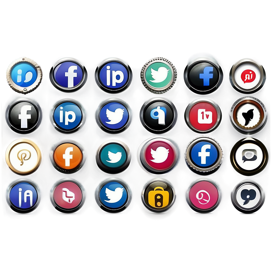 Vintage Social Media Icons Png 5