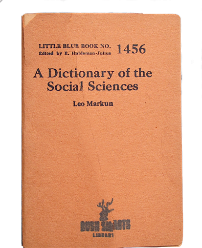 Vintage Social Sciences Dictionary Cover PNG with transparent background