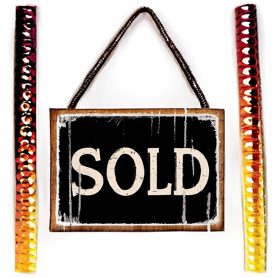 Vintage Sold Sign Png Niq99