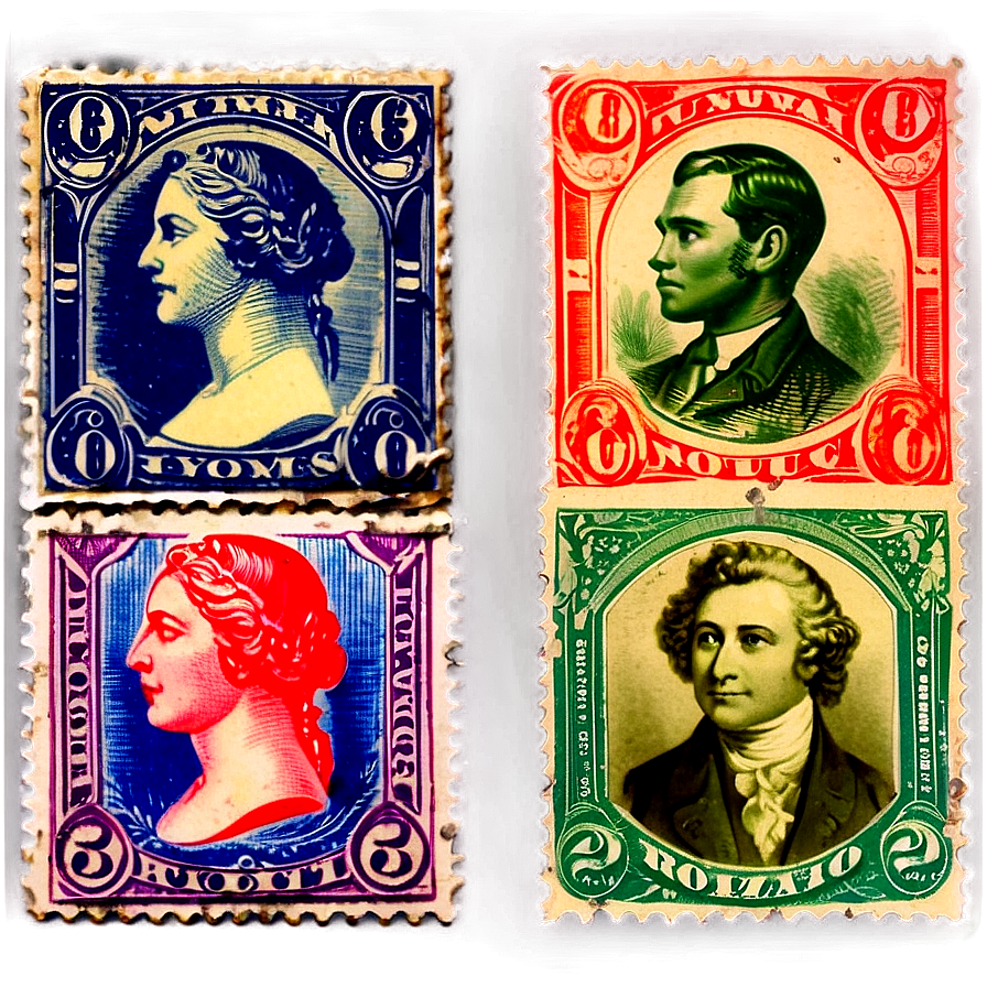 Vintage Stamp Album Page Png Hti