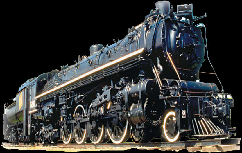 Vintage Steam Locomotive Side View