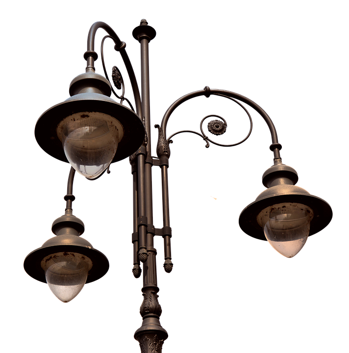 Vintage Street Lamp Design PNG with transparent background