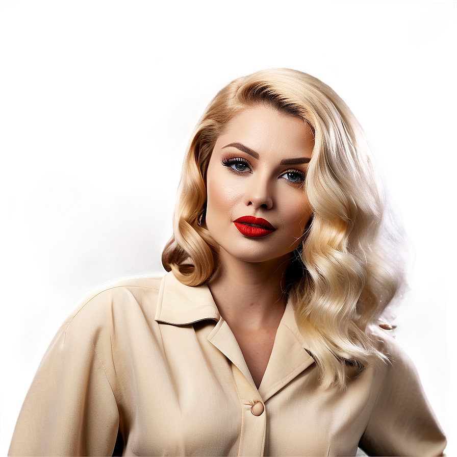 Vintage Style Blond Hair Png 06262024