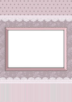 Vintage Style Empty Frame PNG with transparent background