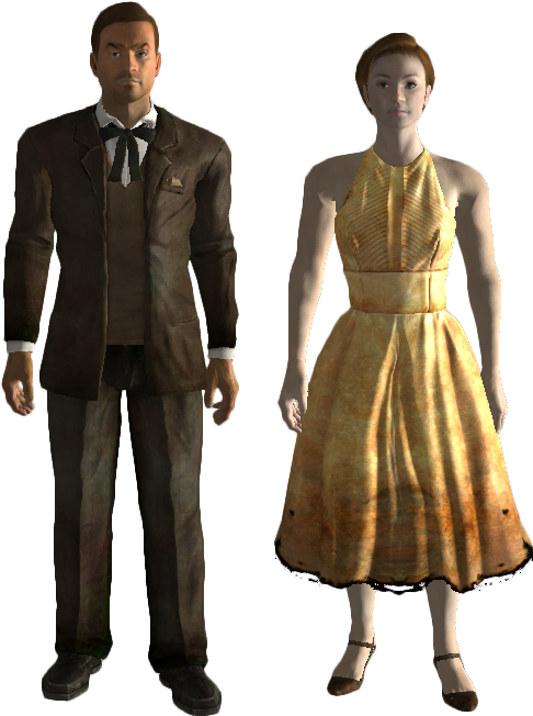 Vintage Style Gentlemanand Lady PNG with transparent background