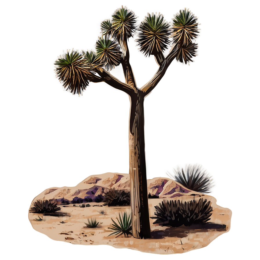 Vintage Style Joshua Tree Png Ilh