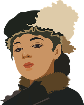 Vintage Style Portrait Illustration PNG with transparent background