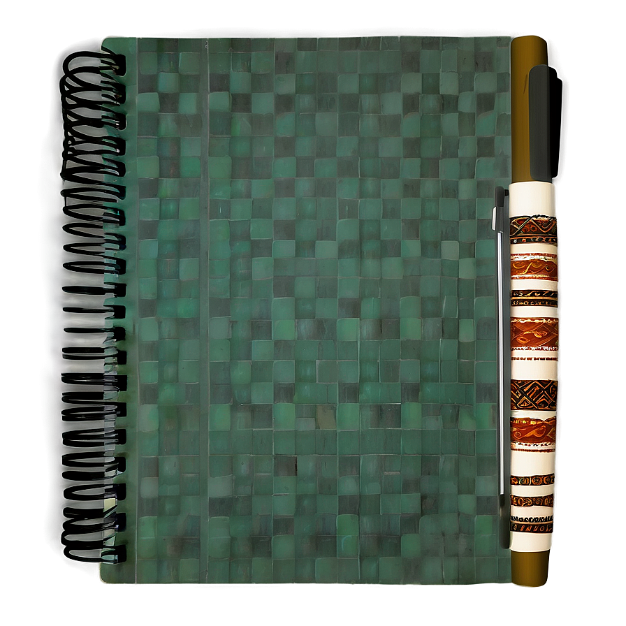 Vintage Style Spiral Notebook Png Nkq10