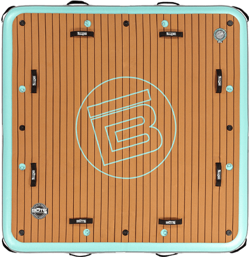 Vintage Style Teal Bordered Dock Board PNG with transparent background