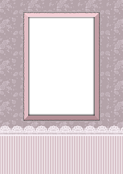 Vintage Styled Empty Frame Wallpaper PNG with transparent background