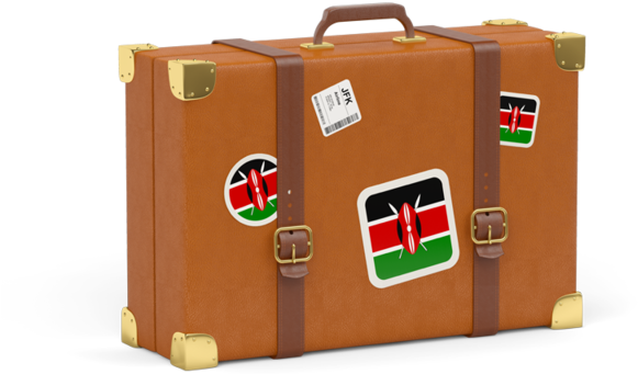 Vintage Suitcasewith Kenya Stickers