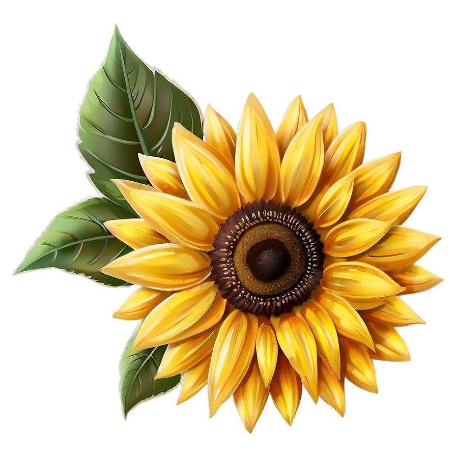 Vintage Sunflower PNG dso PNG with transparent background