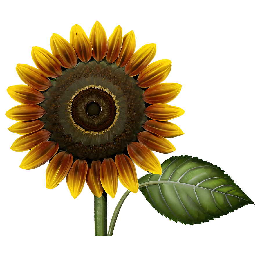 Vintage Sunflower PNG jql80 PNG with transparent background