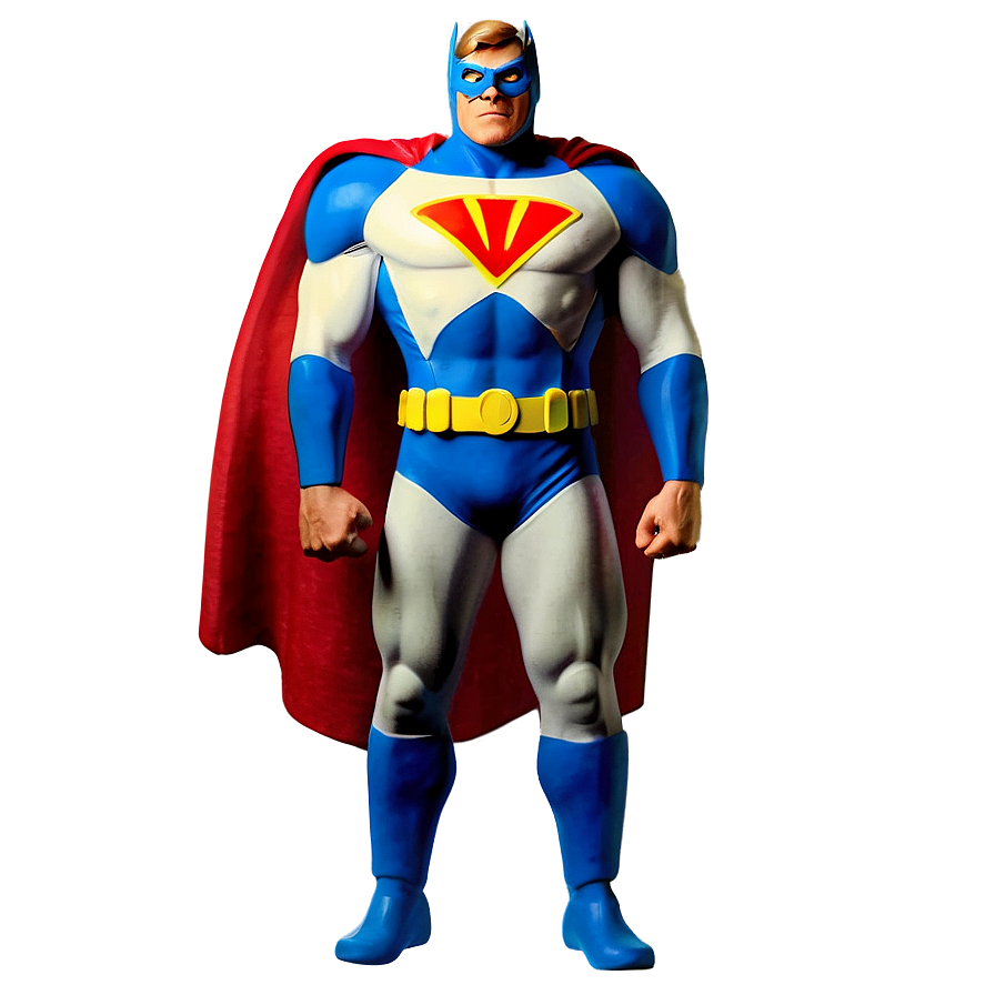 Vintage Superhero PNG wyt PNG with transparent background