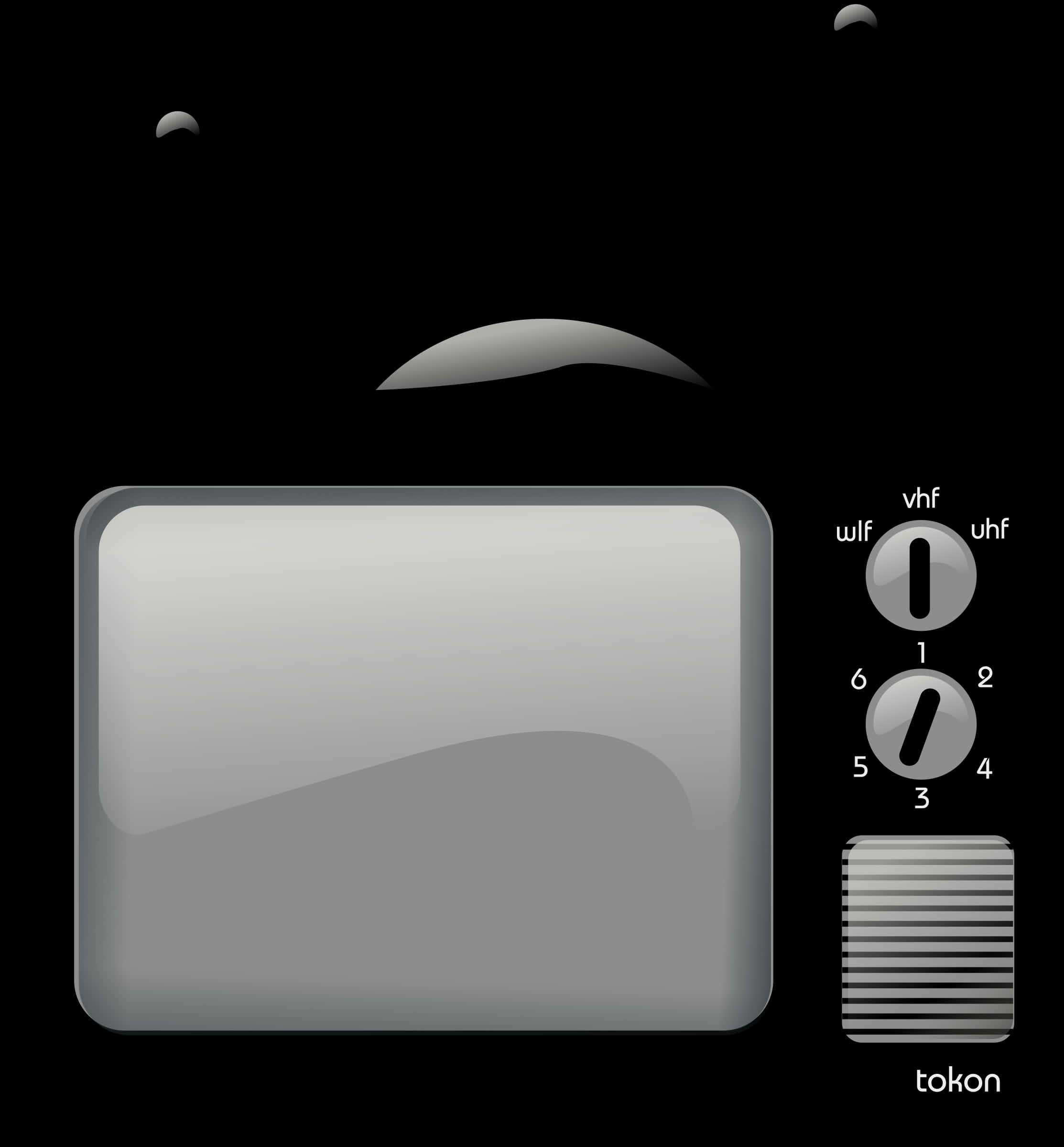 Vintage T V Vector Illustration PNG with transparent background