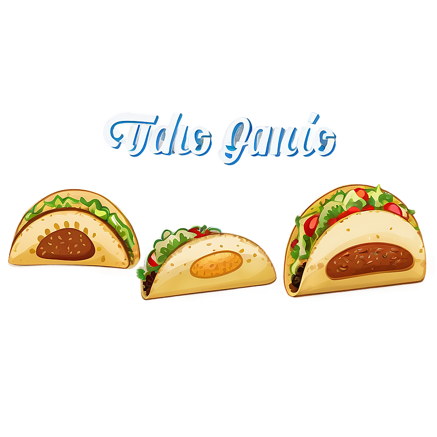 Vintage Taco Clipart Png 06262024