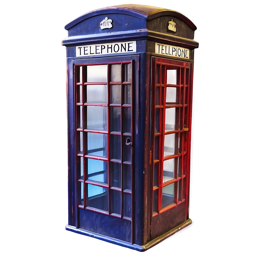 Vintage Telephone Box Png Oig