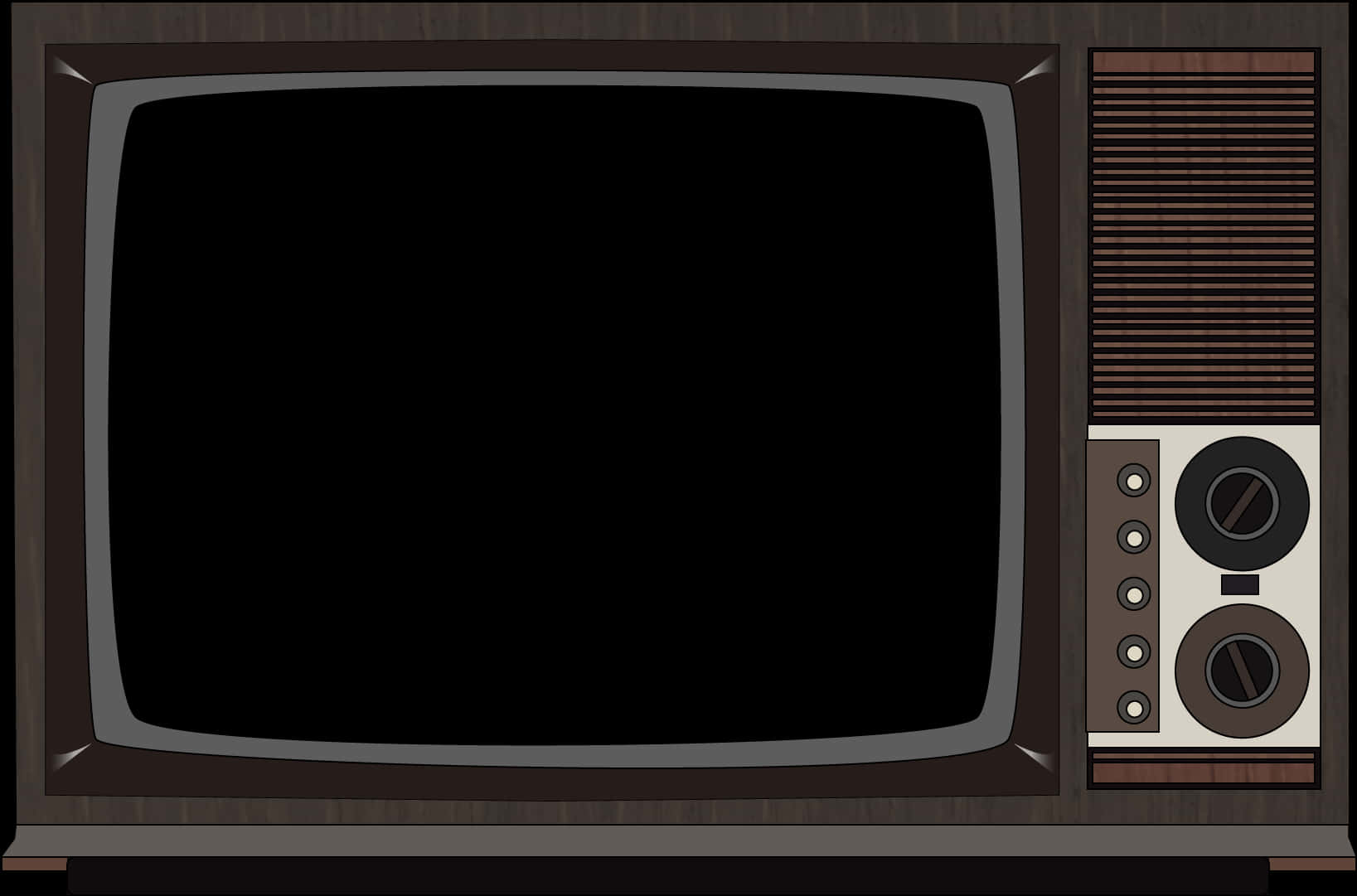 Vintage Television Classic Design PNG with transparent background