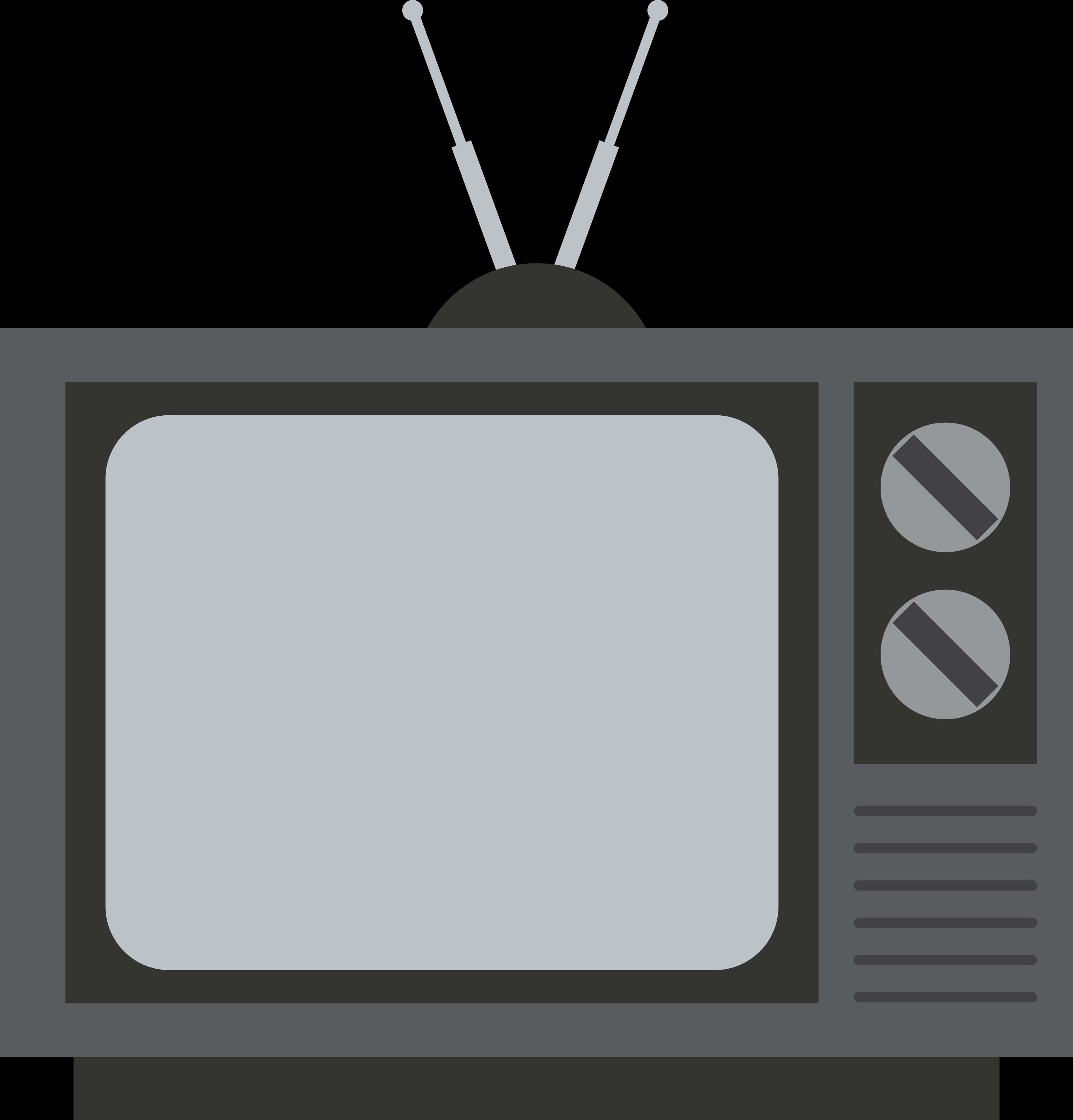 Vintage Television Graphic PNG with transparent background
