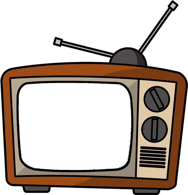 In The Mean Time Watch A Little Television, Literally - Transparent Background Television Cartoon, HD Png Download PNG with transparent background