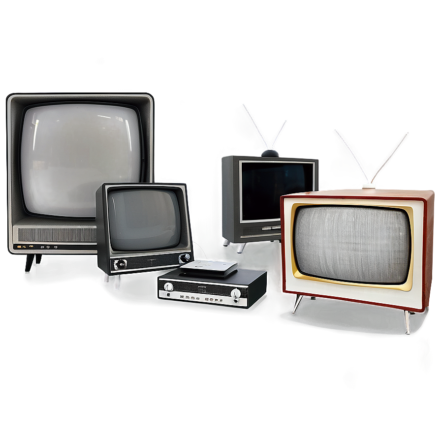 Vintage Television Screen Png 06252024