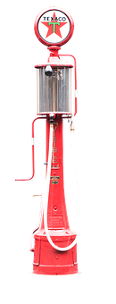 Vintage Texaco Gas Pump PNG with transparent background
