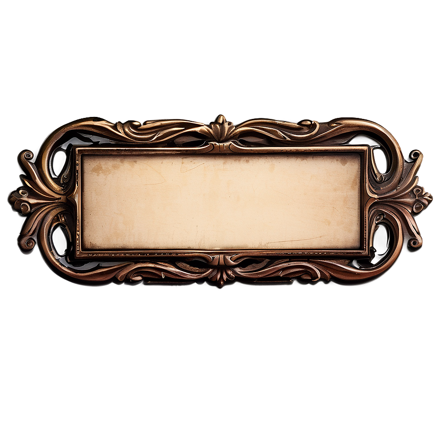 Vintage Text Box Background Png 12